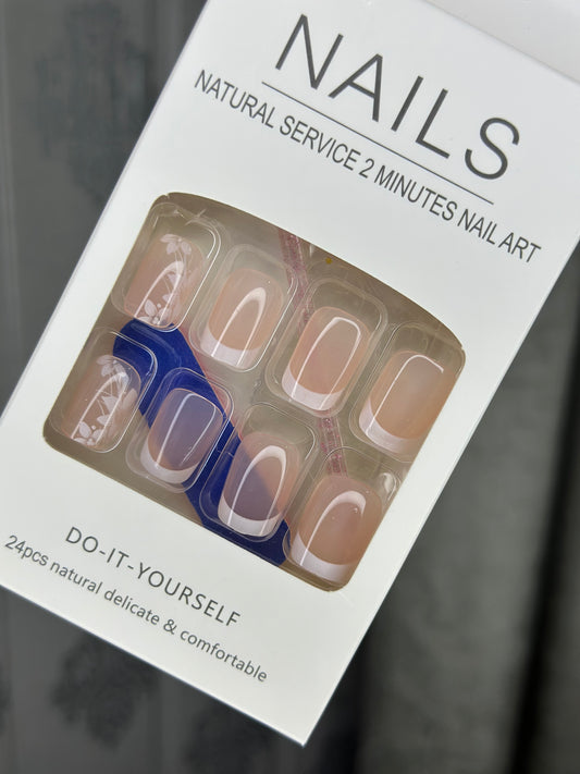 Classic French Bloom Reusable Press on Nails