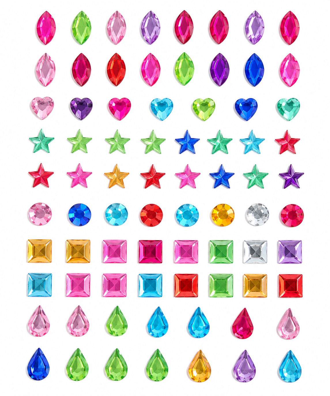 Mixed Shape Rhinestone stickers
